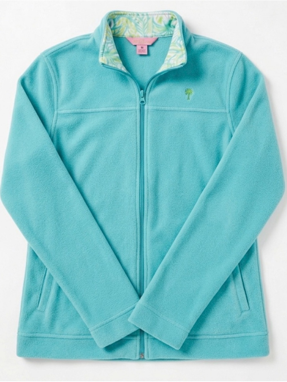 Lilly Pulitzer Aqua Fleece Full-Zip Jacket